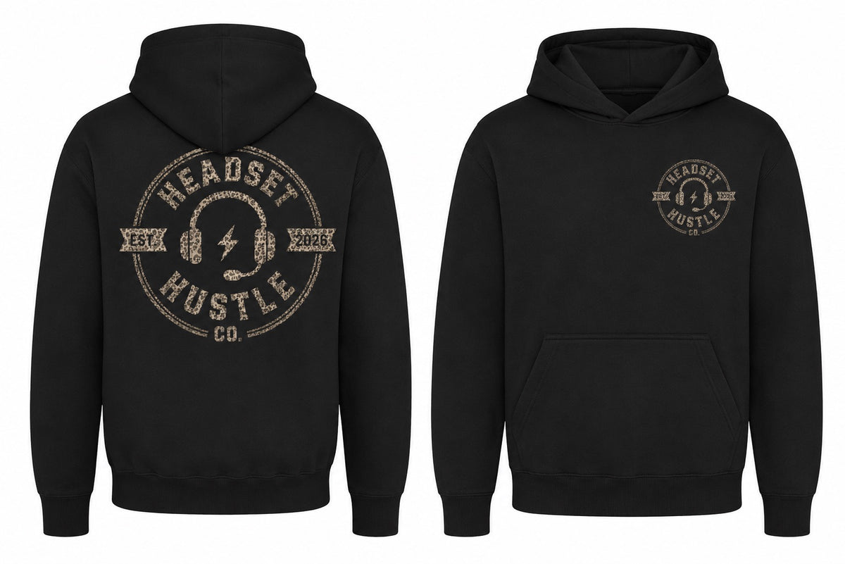 Leopard Logo hoodie - Black