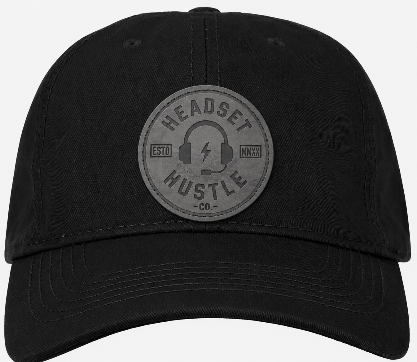 Headset Hustle Round Leather Patch Hat