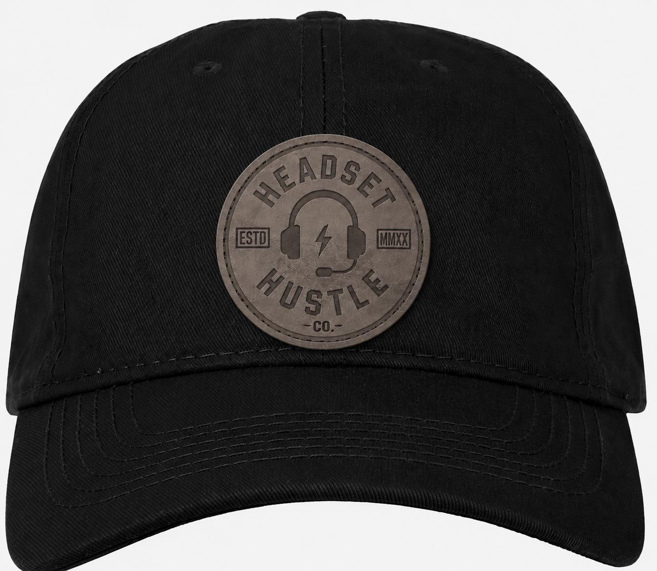 Headset Hustle Round Leather Patch Hat