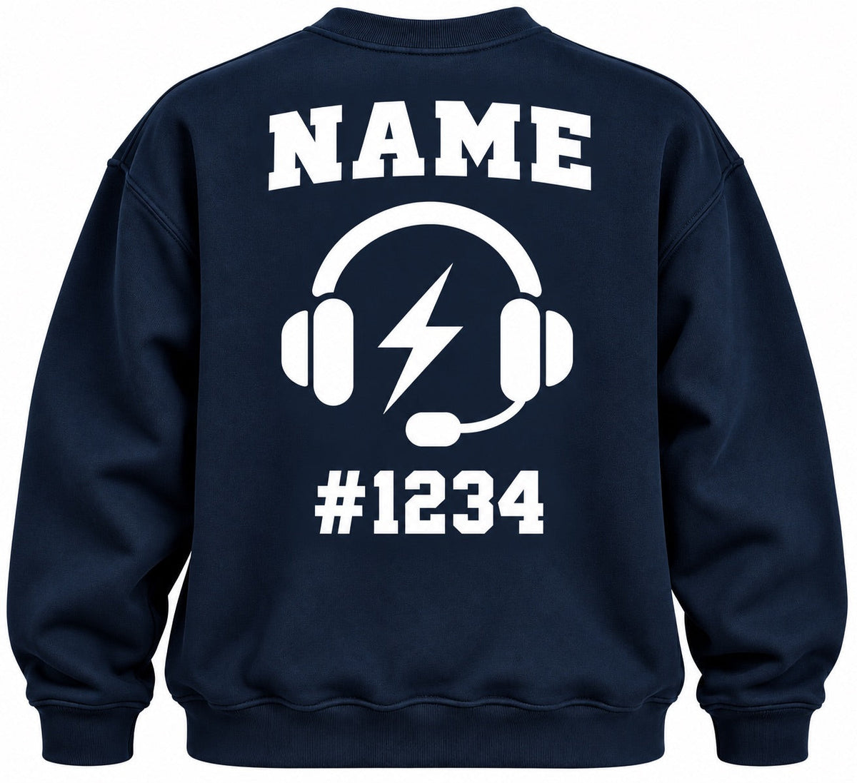Personalized dispatcher crew navy back