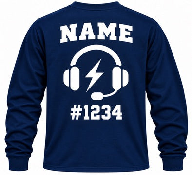 Personalized dispatcher long navy back