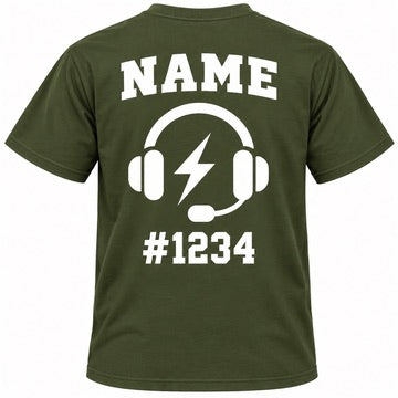 Personalized dispatcher tee green back