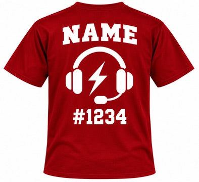 Personalized dispatcher tee red back