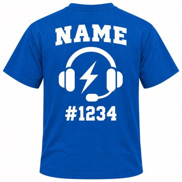 Personalized dispatcher tee royal back